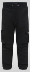 D555 Dexter 1 Cargo Jogger With Bear Embroidery Černá
