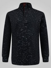 D555 Chandler Reno 1/4 Zip Neck Sweatshirt With Bear Logo Černá