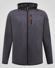 D555 Conrad Detachable Hood Bonded Fleece Zip Through Hoody TALL Námořnická modrá