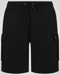 D555 Robinson 1 Elasticated Waist Fleece Cargo Shorts Black