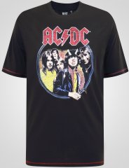 D555 Hugh Official ACDC Highway To Hell Printed T-Shirt Black