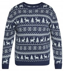 North Latitude 63144 Fjell Reindeer Knit Námořnická modrá