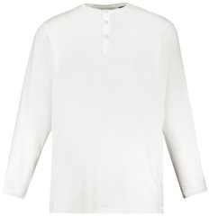 JP1880 702555 Tričko Henley s dlouhým rukávem Bílá