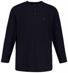 JP1880 702555 Tričko Henley s dlouhým rukávem Tmavě modrá