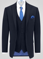 D555 Ted 4 Way Stretch Tailored Suit Jacket Námořnická modrá