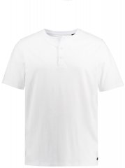 JP1880 726695 Tričko Henley Bílá