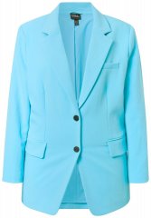 Ulla Popken 826487 Oversize sako s klopovými kapsami Světle tyrkysová