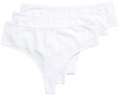 Ulla Popken 838637 Tanga kalhotky 3 ks Bílá