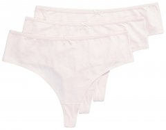 Ulla Popken 838637 Tanga kalhotky 3 ks Béžová