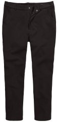 Men+ 207 Bilbao Flexlastic Žerzejové chino kalhoty Černá