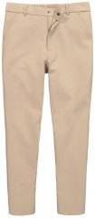 Men+ 207 Bilbao Flexlastic Žerzejové chino kalhoty Písková