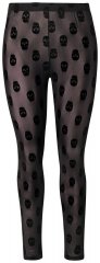Ulla Popken 842886 Vzorované punčochové legíny Černá