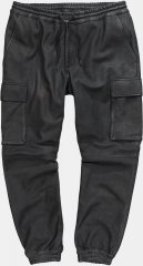 JP1880 847064 Kalhoty cargo z jehněčí nappy Černá