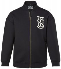 STHUGE 847083 Varsity bunda ze scuba látky Černá