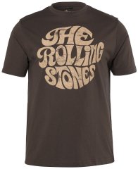 JP1880 851001 Rolling Stones Retro Logo Tričko Oříšková
