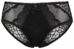 Ulla Popken 853040 Boxerky s krajkou Černá
