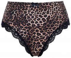 Ulla Popken 853106 Tanga kalhotky se zvířecím vzorem Černá