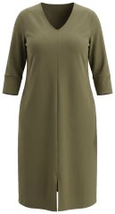 Ulla Popken 853510 Midi šaty s kapsami Khaki