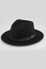 JP1880 853621 Vlněný klobouk Černá