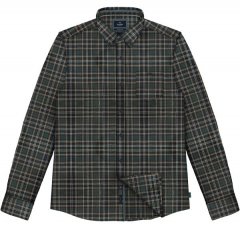 Double Outfitters FS-5230 Kostkovaná košile Tmavě zelená/Béžová