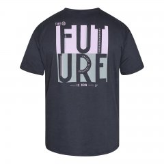 North Latitude T-Shirt With Back Print Černá