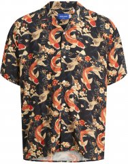Jack & Jones Tokyo vzorovaná havajská košile tmavě hnědá