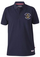 D555 Jefferson Short Sleeve Pique Polo Navy