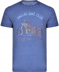 Kam Jeans 5316 Dallas Bike Club T-shirt Indigo Blue