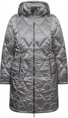 Ulla Popken HYPRAR Diamond Quilted Jacket Silver