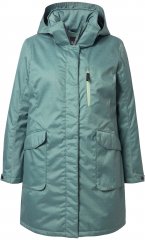 Ulla Popken HYPRAR Drawstring Waist Parka Grey Green