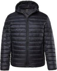 JAY-PI Lightly Quilted Jacket with a Hoodie Black