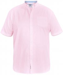 D555 James Oxford Košile S Krátkým Rukávem TALL Růžová