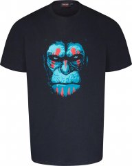 Espionage T415 Chimp Printed T-Shirt Navy