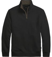 Double Outfitters MTOP-1163 Mikina s krátkým zipem Černá