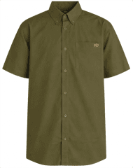 Motley Denim Zagreb Košile s krátkým rukávem Tmavé khaki