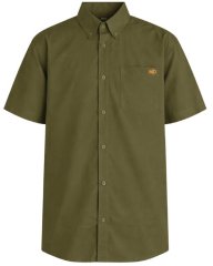 Motley Denim Zagreb Košile s krátkým rukávem Tmavé khaki