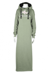 Nora Mikken MARI Maxi Hoodie Dress Green