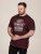 D555 Baldwin Grumpy Old Man Club Print Crew Neck T-shirt Burgundy/ Black Twist - Trička - Trička nadměrné velikosti - 2XL-14XL