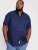 D555 Telford S/S Micro Ao Print Shirt Navy - Košile - Košile 2XL-10XL