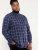 D555 Townsville Check Button Down Collar Shirt Navy - Košile - Košile 2XL-10XL