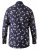 D555 Rooksey Floral Print Shirt Navy - Všechno oblečení - Pánské nadměrné velikosti