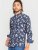 D555 Rooksey Floral Print Shirt Navy - Košile - Košile 2XL-10XL