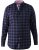 D555 Dovercourt Flannel Check Shirt Blue and Black - Košile - Košile 2XL-10XL