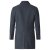 D555 Terry Checked Overcoat Charcoal - Bundy - Bundy Nadměrné Velikosti - 2XL-8XL
