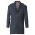 D555 Terry Checked Overcoat Charcoal - Bundy - Bundy Nadměrné Velikosti - 2XL-8XL