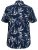 D555 FINLEY Hawaiian AO Print Shirt Navy - Košile - Košile 2XL-10XL