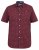 D555 DUNSTABLE S/S Micro AO Print Shirt Burgundy - Košile - Košile 2XL-10XL