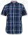 D555 HADSTOCK Check Button Down Collar S/S Shirt Navy - Košile - Košile 2XL-10XL