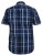 D555 HADSTOCK Check Button Down Collar S/S Shirt Navy - Košile - Košile 2XL-10XL