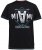 D555 BINGHAM State Of Miami Printed Crew Neck T-Shirt Black - Trička - Trička nadměrné velikosti - 2XL-14XL